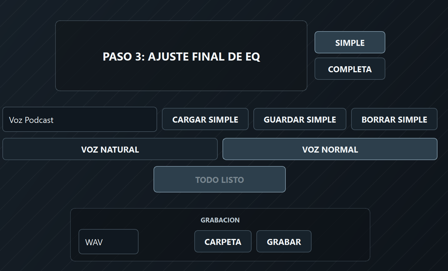 Interfaz de Vicious MIC